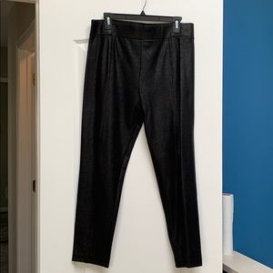 Crackle leather leggings